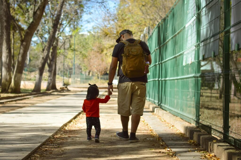 Padres viudos con hijos pequeños 